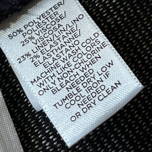 Ann Taylor Loft Marisa Trousers 8T Gray Black Weave Wide Leg Pockets Career Pant - Picture 9 of 15